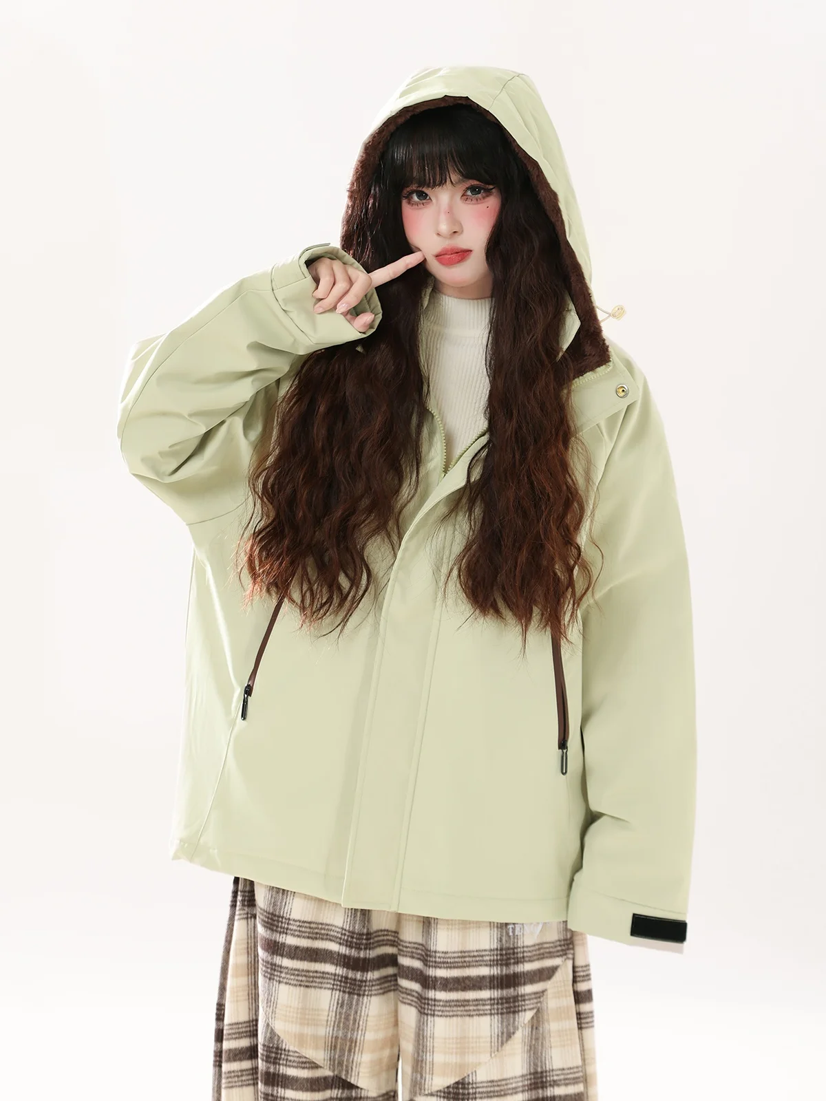 

Женский утепленный хлопковый костюм-комбинезон ENJOG с капюшоном, водонепроницаемая одежда для активного отдыха и альпинизма, зимнее пальто