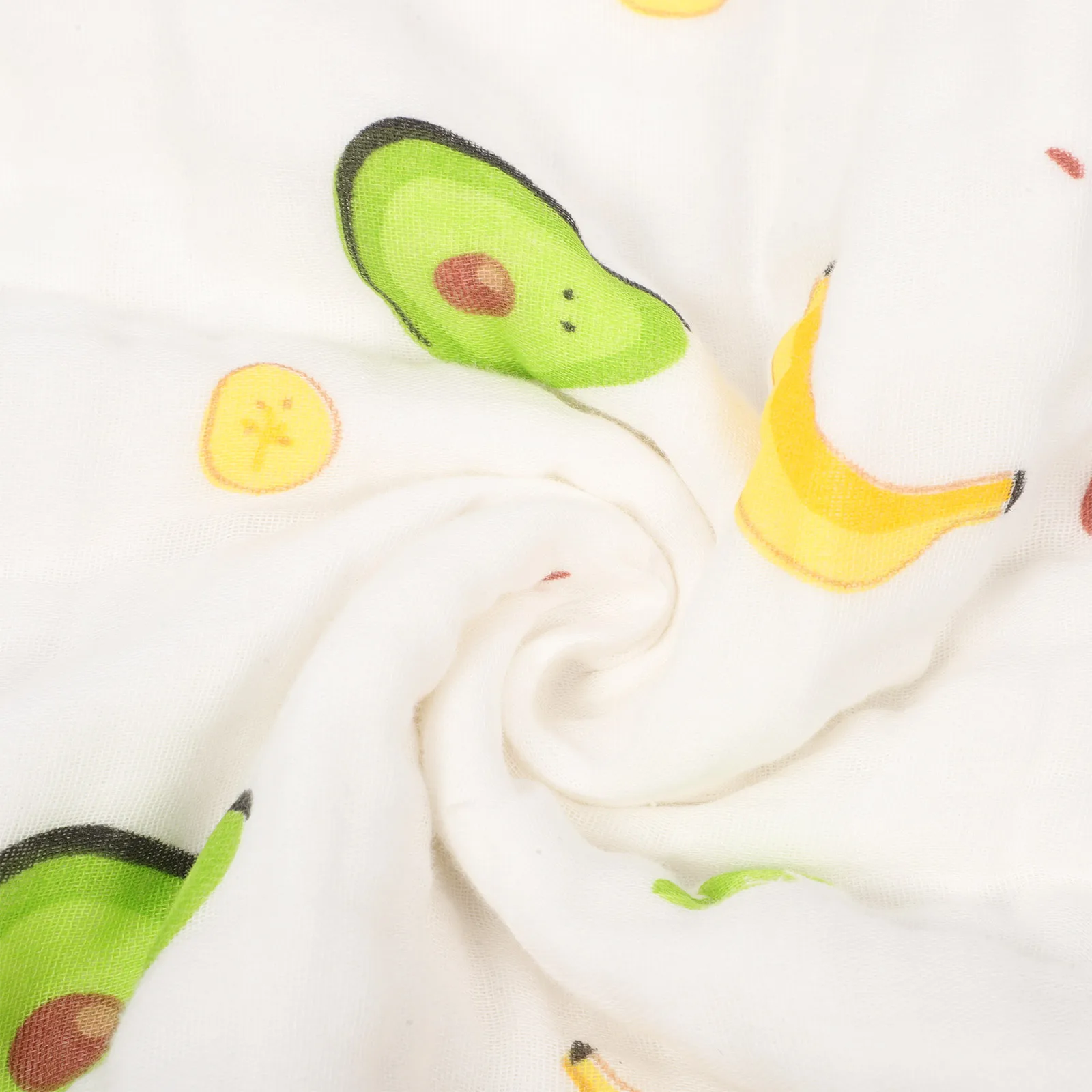 

Baby Bath Newborn Baby Swaddle Blanket Swaddle Blanket 110x110cm Cotton Muslin Wrap Absorbent Nursery Print Avocado Edge