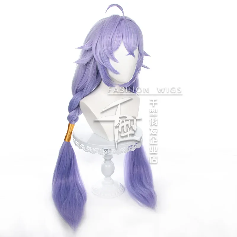 شعر مستعار اصطناعي مقاوم للحرارة ، جديلة ملتوية على شكل ذيل حصان مزدوج ، بتدرج العسل ، نجمة هونكاي ، تأثيري Bailu