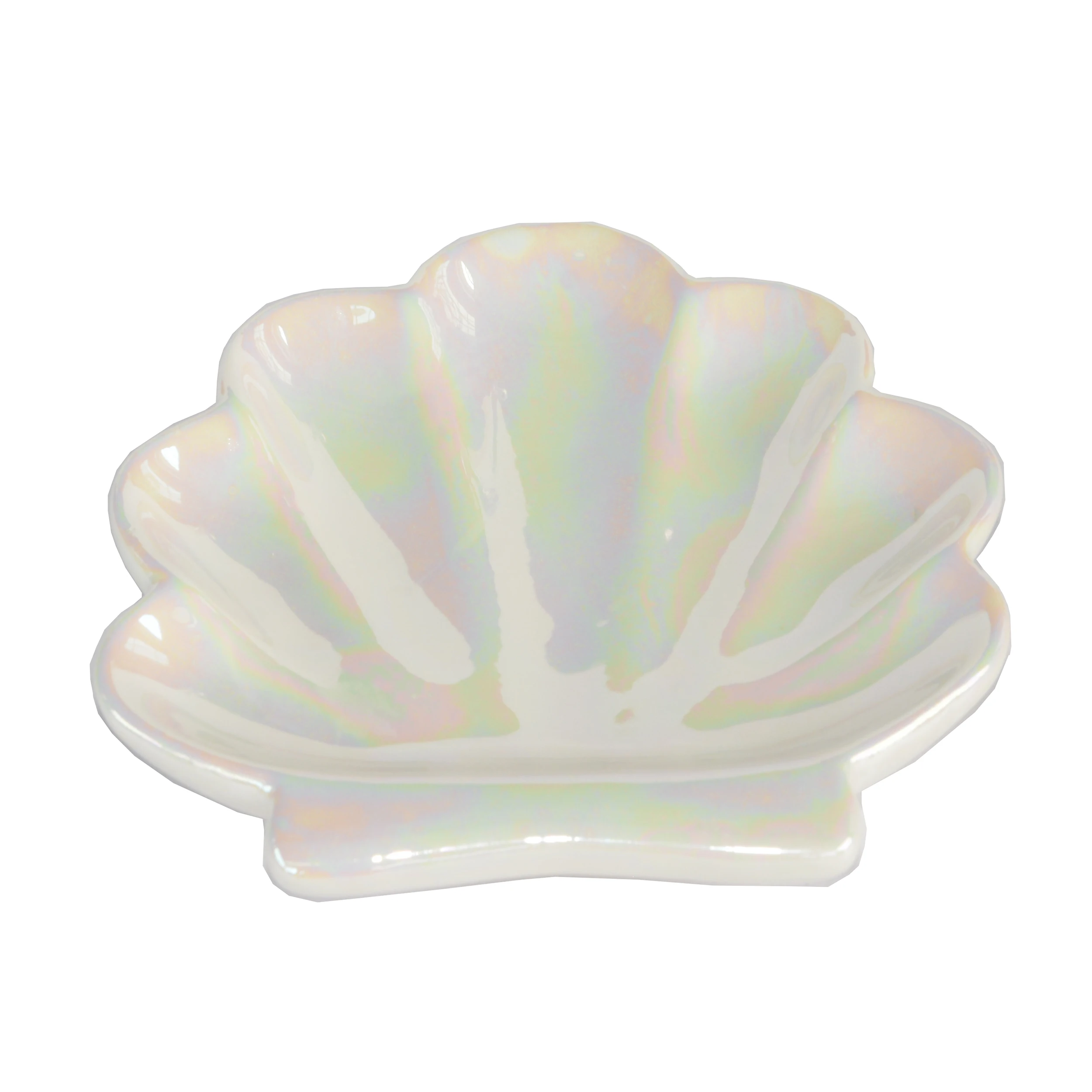 Shell Jewelry Dish Ceramic Ring Holder Cute Jewellery Organizer Trinket Tray Home Decoration Gifts for Friends Sisters Daughter