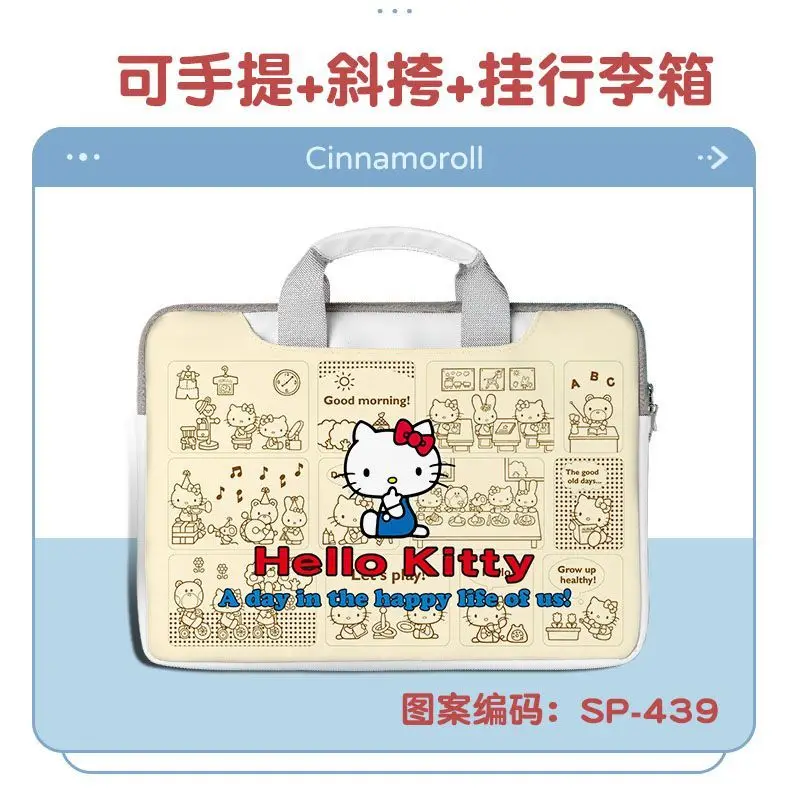 

Sanrio Hello Kitty Laptop Bag Cute Large Capacity Tablet Organizer Cartoon Handbag Laptop Case 12in 13in 14in 15 16 17in Gift