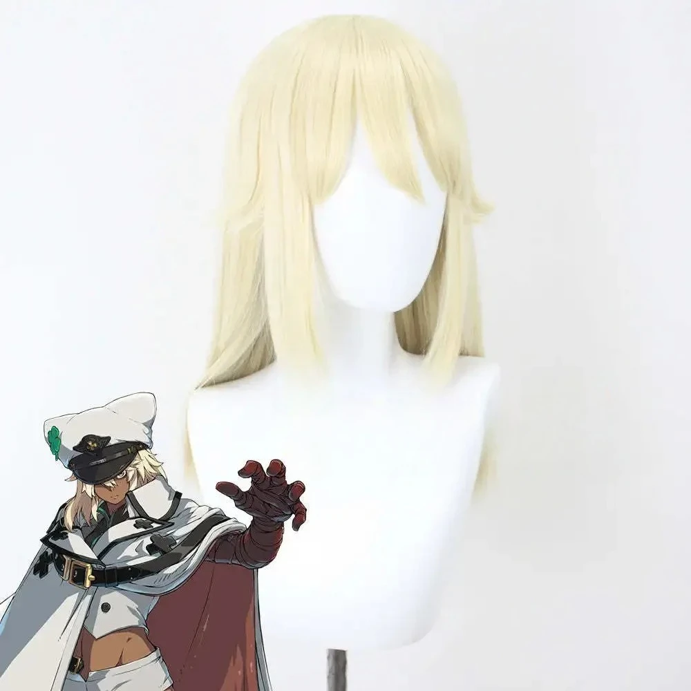 STRIVE Ramlethal Valentine Golden Cosplay Wig Heat Resistant Synthetic Hair Wigs
