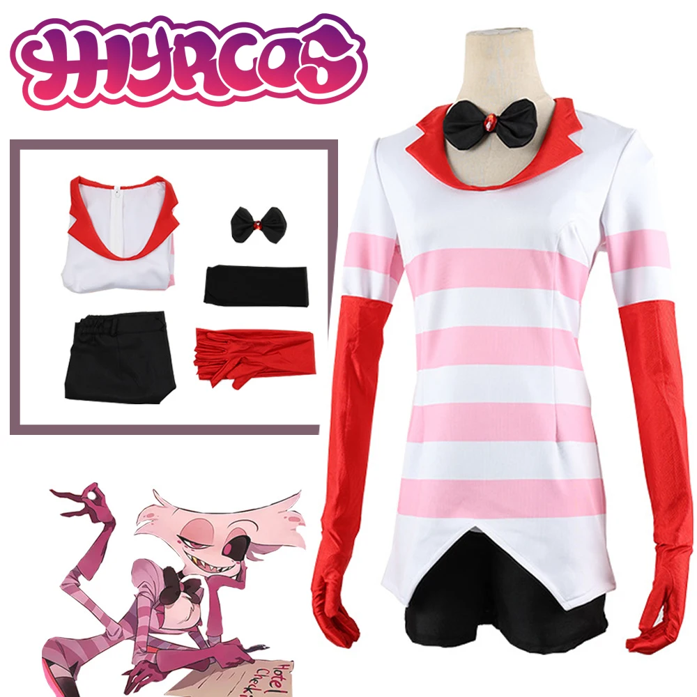 

Костюм для косплея аниме Hazbin Angel AD, маскарадный костюм, костюмы для косплея отеля, костюмы для Хэллоуина, карнавала, Женский костюм для Хэллоуина