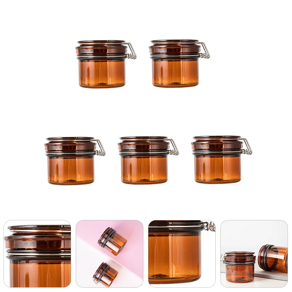 

5 Pcs Bottle Outdoor Use Container Ointments Jars Travel Packaging Refillable Creams Pp Stainless Steel