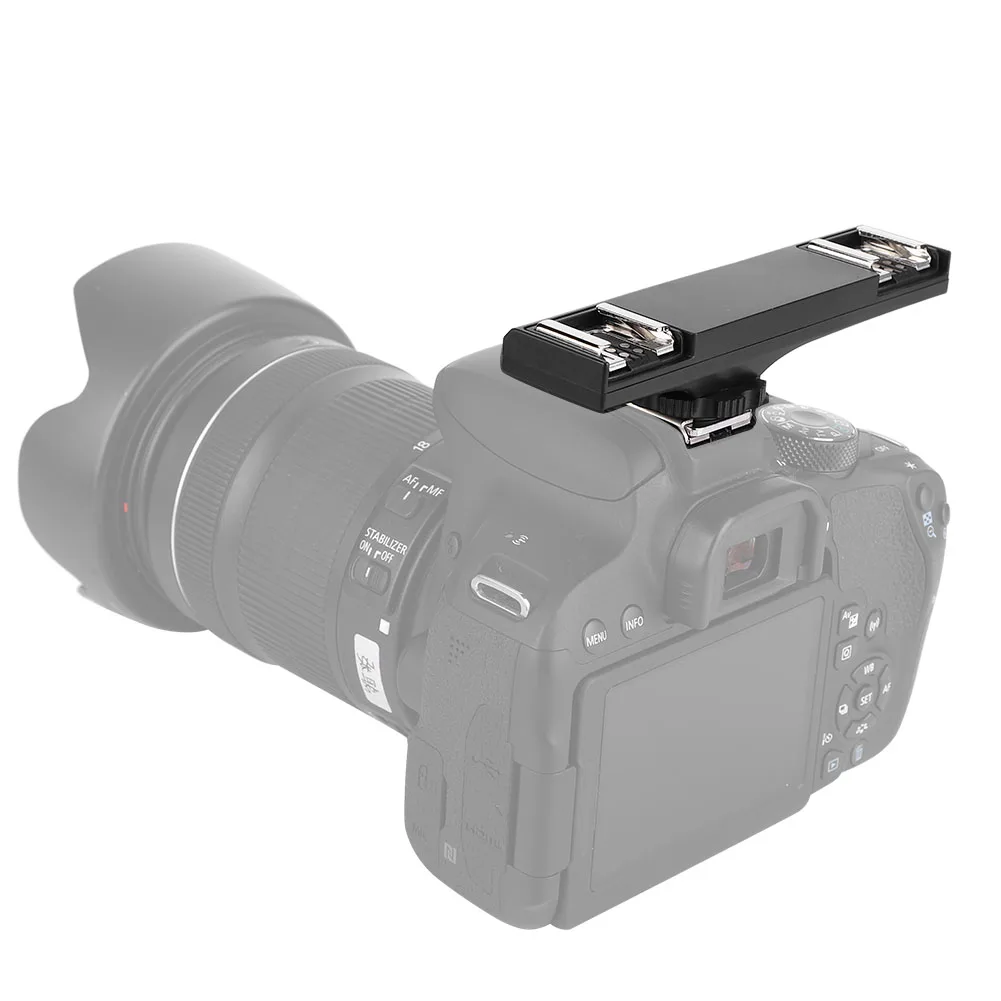 Camcorder Hot Shoe Splitter SLR Camera Hot Shoe Splitter Quality Ultralight Dual Hot Shoe Splitter for SLR Camera Camcorder