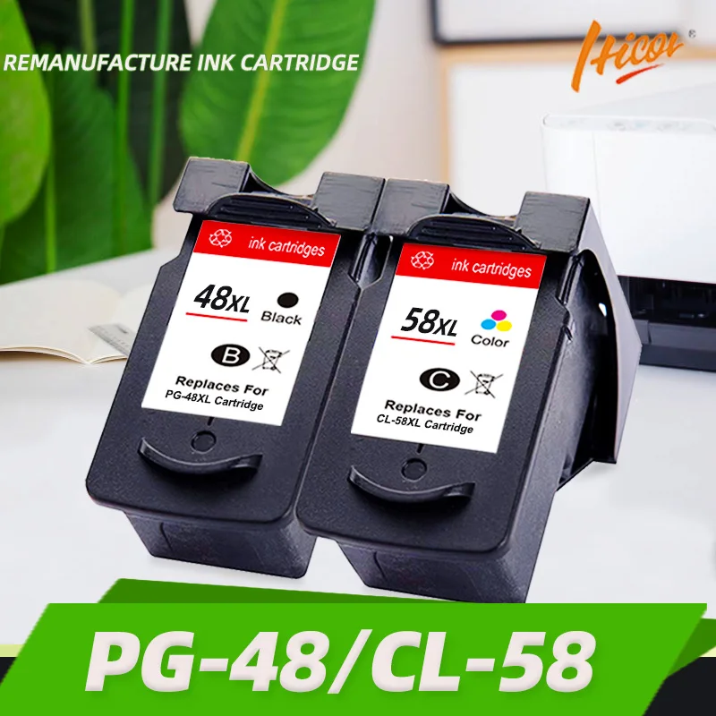 

PG48 CL58 PG48XL CL58XL Remanufactured Ink Cartridge for Canon Pixma E408/E418/E468/E478/E488/E4280 Printer