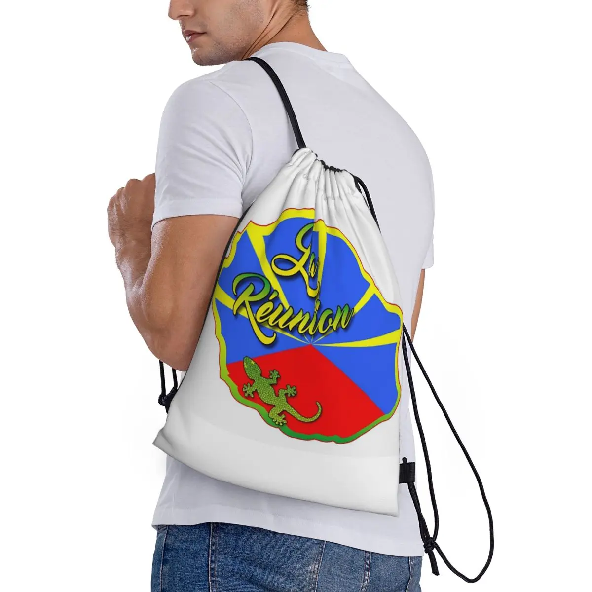 

Рюкзаки Reunion Island 974, повседневные сумки на шнурке, спортивные сумки, сумки для книг, для путешествий и студентов