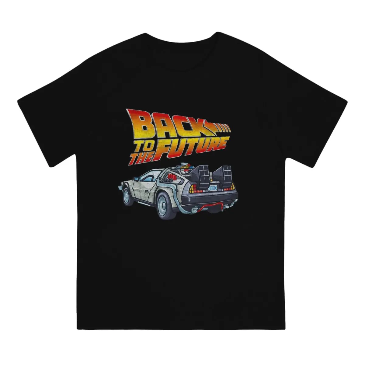 Return to the Future Creative TShirt for Men DMC DeLorean Round Collar Pure Cotton T Shirt Personalize Gift Clothes OutdoorWear