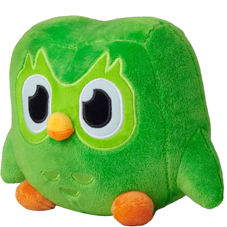 Green Duolingo Owl Plush Toy Duo Plushie Of Duo The Owl Cartoon Anime Owl Doll Soft Stuffed Animal Toy Children Birthday Gift