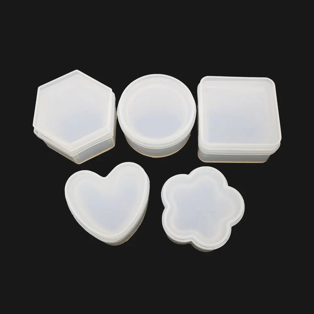 Silicone world Resin Silicone Mold Storage Box Mold for Jewelry Making Heart Shape Mold DIY Crystal Epoxy Gift Box Jewelry Mould