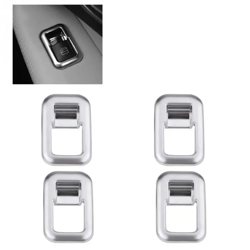 5pcs/set Car Door Window Switch Panel Cover Trim Frame Decoration Chrome for Mercedes-Benz GLA W204 W212 W176 Car Accessories