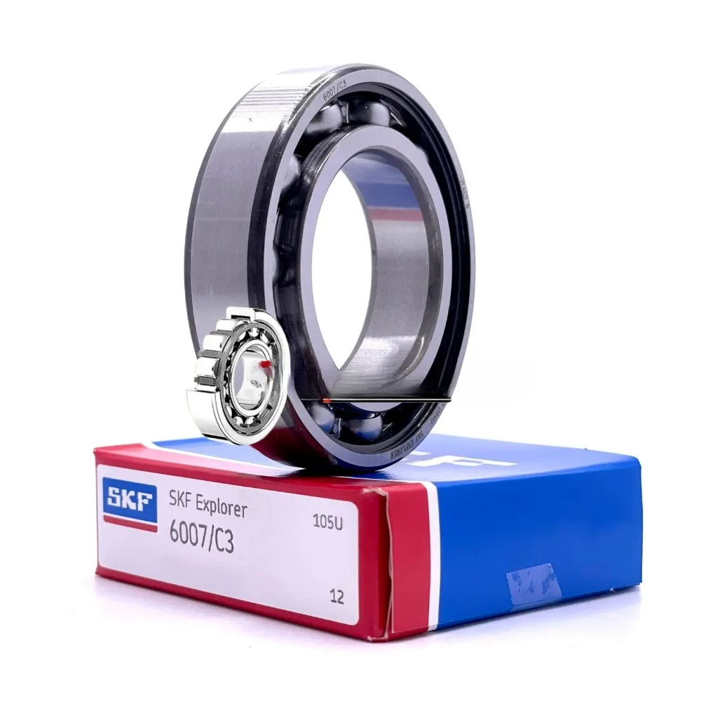 SKF 6007 C3 DEEP GROOVE BALL BEARING, OPEN TYPE, NO SEALS 35x62x14 mm