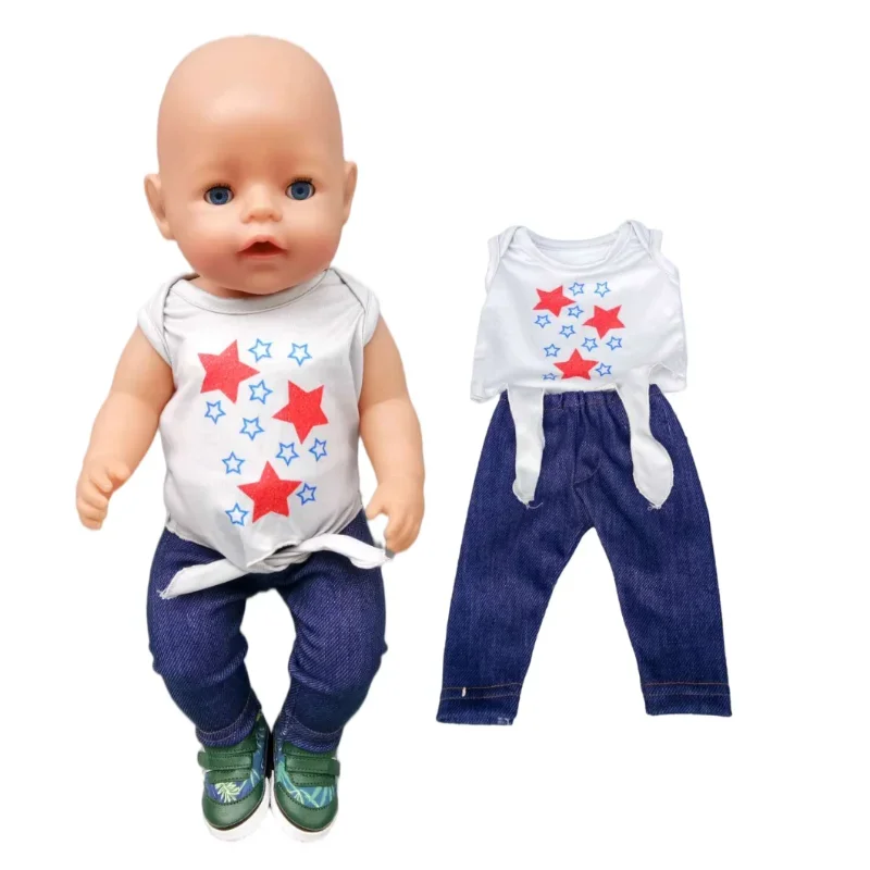 17 inch 40cm Baby new born Doll Clothes Flamingo Unicorn pajamas Christmas dress For Baby Birthday Festival Gift