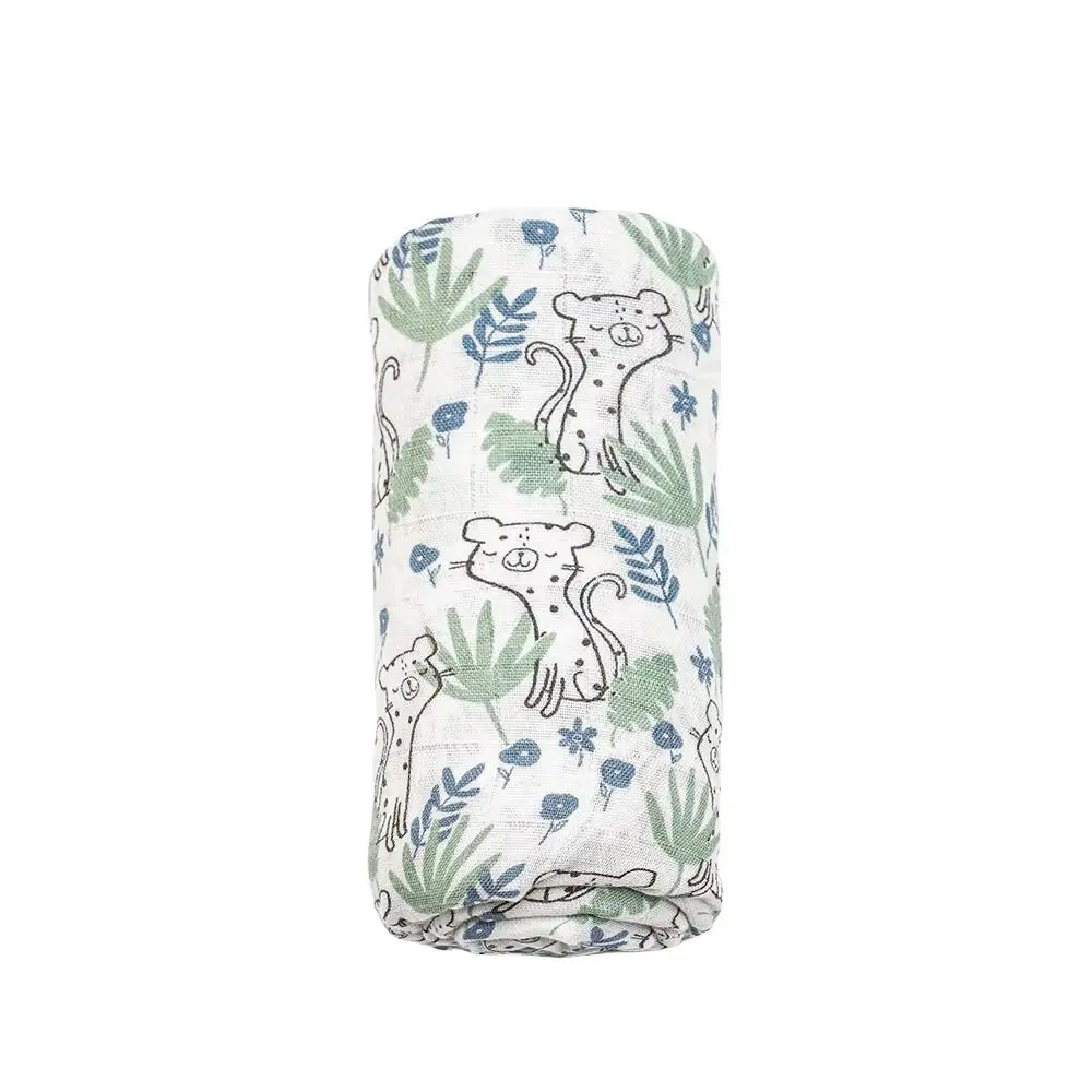 Manta suave para bebé, manta de algodón con estampado de dibujos animados, saco de dormir para bebé, funda para cochecito de bebé hipoalergénica transpirable para niños y niñas