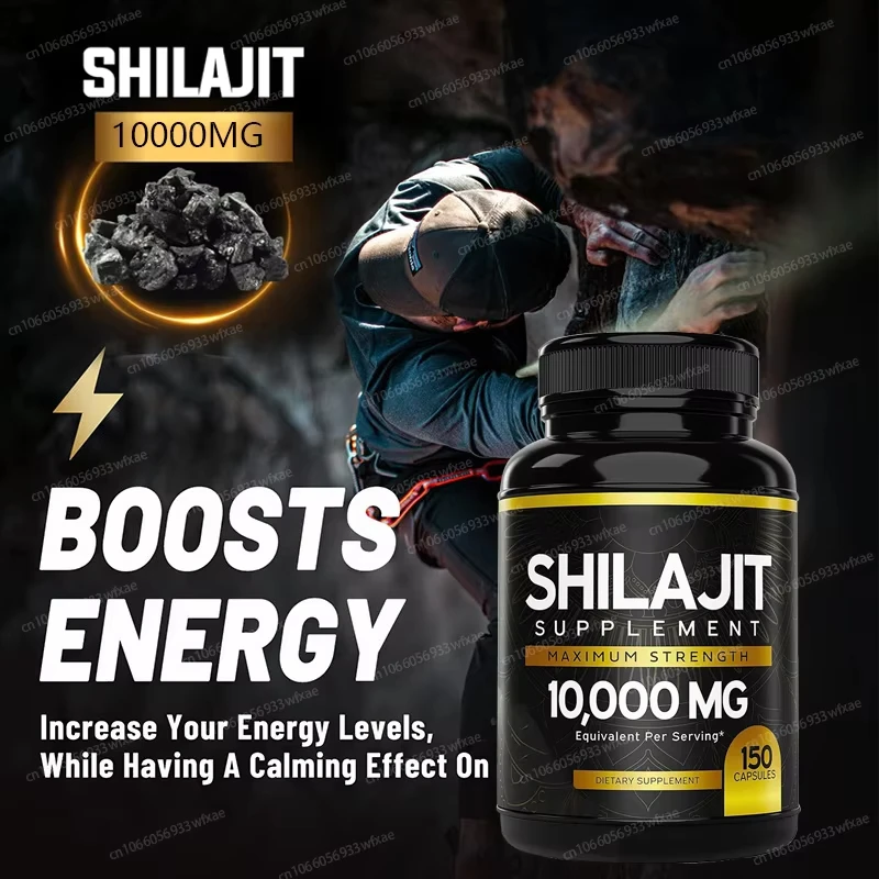 

Premium 10000MG Shilajit Capsules Rich in 85+ Trace Minerals & Fulvic Acid for Enhanced Energy Levels & Immune Health 150 Count