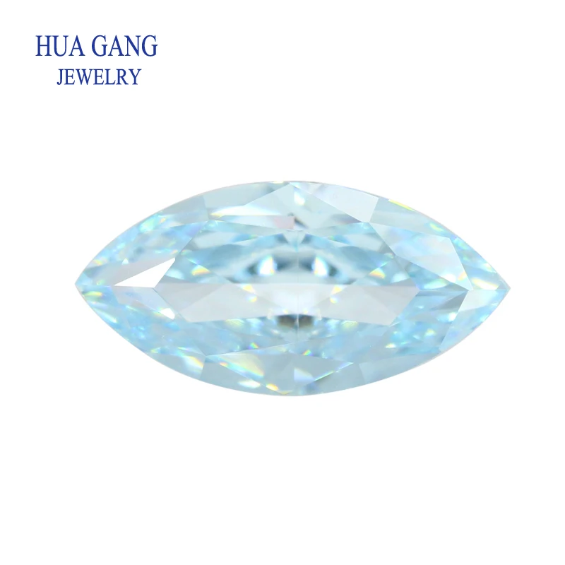 Marquise Shape Ice Cut 9A Top Quality Leaf  Multiple colors CZ Stone Synthetic Gems Cubic Zirconia Beads For Jewelry