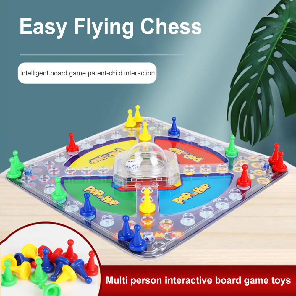 Flying Chess Game Frustration Board Game Race To Base and Chasing Board Game for Family Travel and Entertainment