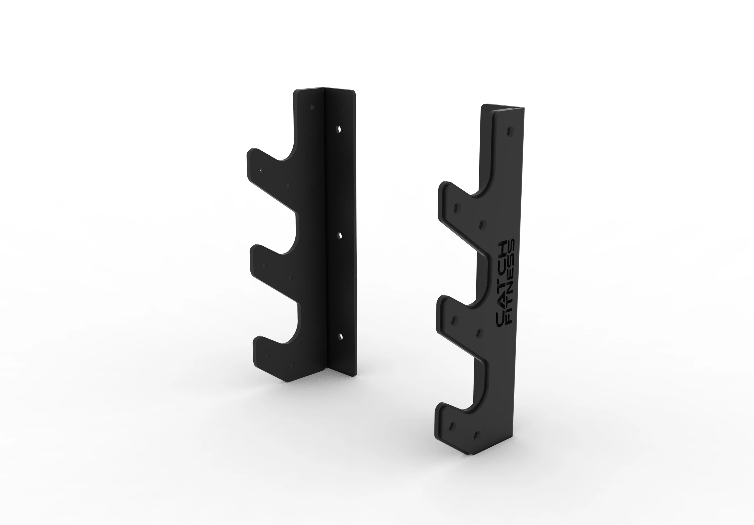 ชั้นวางบาร์เบลเหล็กคุณภาพสูงแบบ 3 ชั้น แนวตั้ง พร้อมคุณสมบัติความปลอดภัย ติดผนังแนวนอน สำหรับเก็บบาร์ยกน้ำหนัก