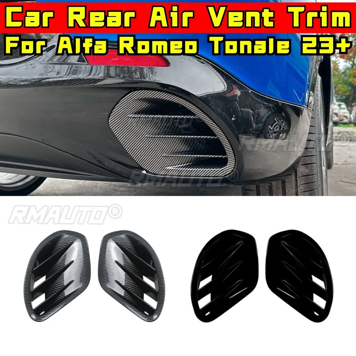 

Car Side Bumper Air Intake Vent Splitter Accessories For Alfa Romeo Tonale 2023+ Bumper Protector Corner Trim Body Kit