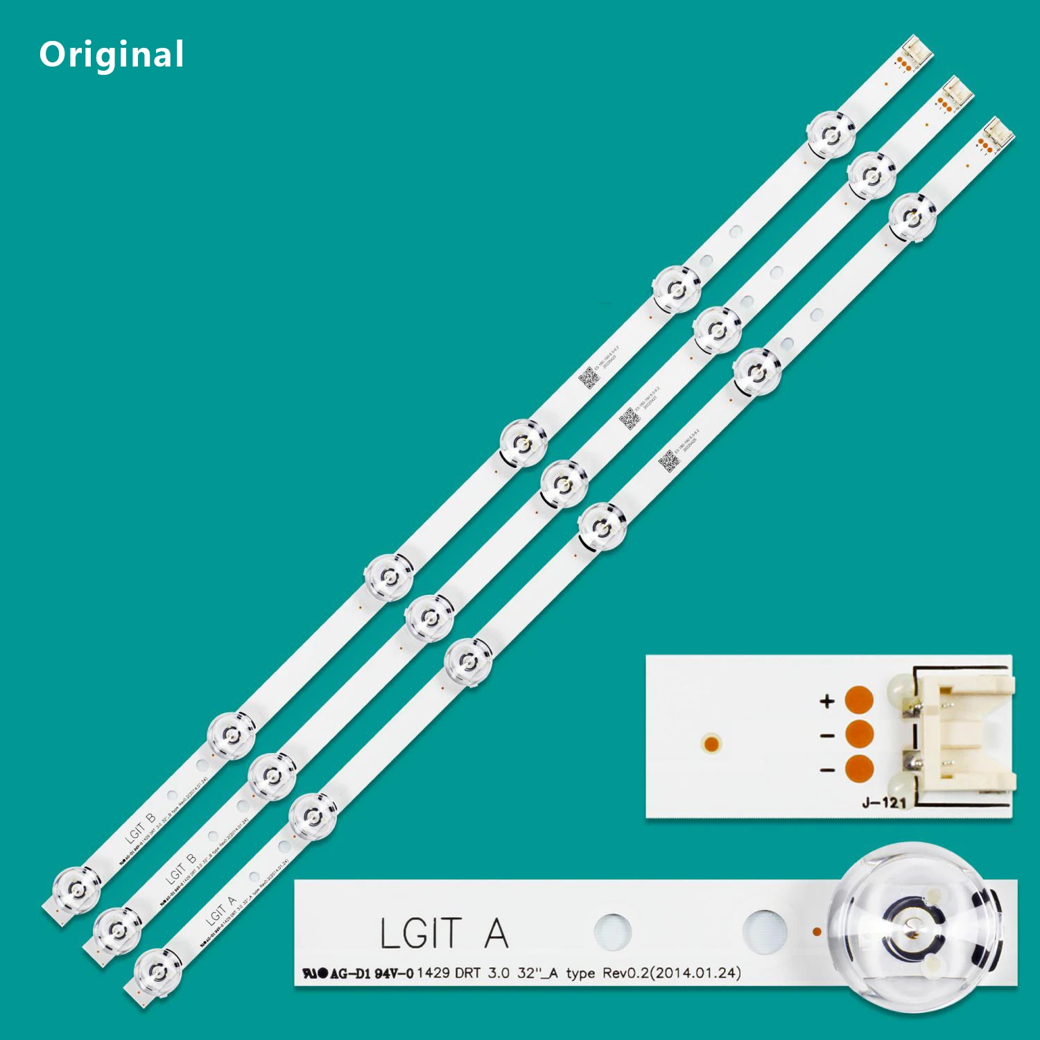 Striscia LED per TV da 32" innotek drt 3.0 32MB27VQ 32LF564V 32LB552B 32LF5610 lg32lf560u LV320DUE 32LF5800 SUNG WEI 55VO E74739