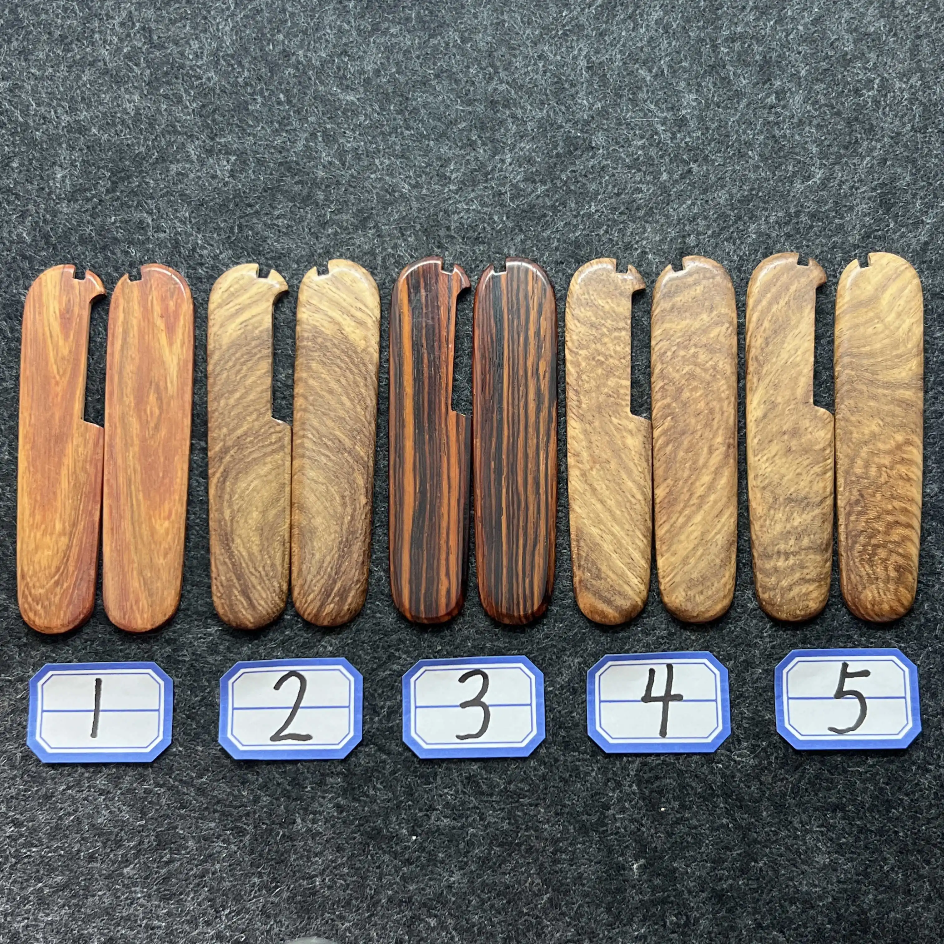 5 kind of Handmade Wood Scale Grip Handle Scales For 91mm Victorinox Swiss Army Knife SAK DIY Accessories No.Group.C