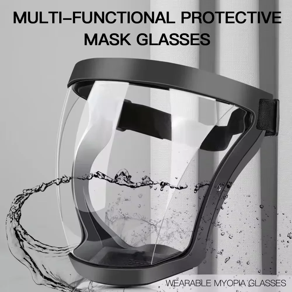 Dust And Anti-Fog Transparent Mask High-Definition Fog-Free Welding Eyewear Head-Mounted Full-Face Protection