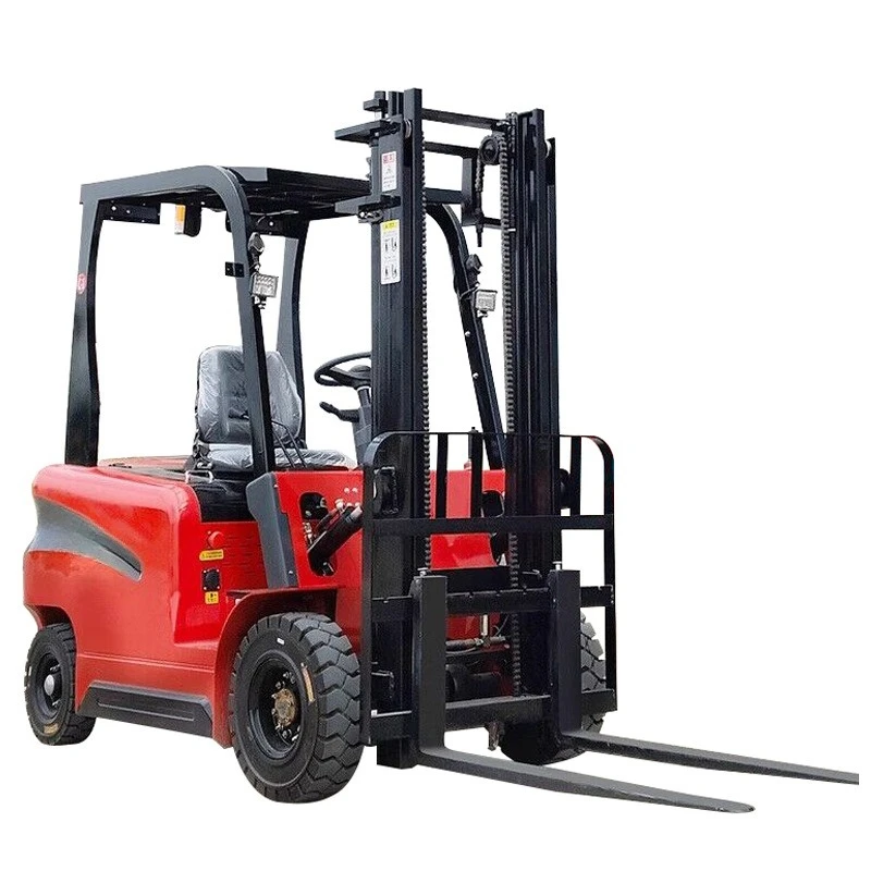 

Электрический вилочный погрузчик, 2 тонны, новая литиевая батарея, 3 четырехколесных поездок, 1-тонный стек