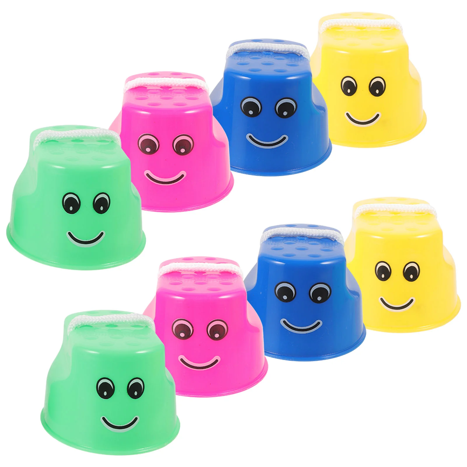 8 pezzi Trampoli per bambini Attrezzature sportive Giocattolo per bambini Giocattolo Regalo Strumento di allenamento per l'equilibrio Secchio colorato Abs Bambino