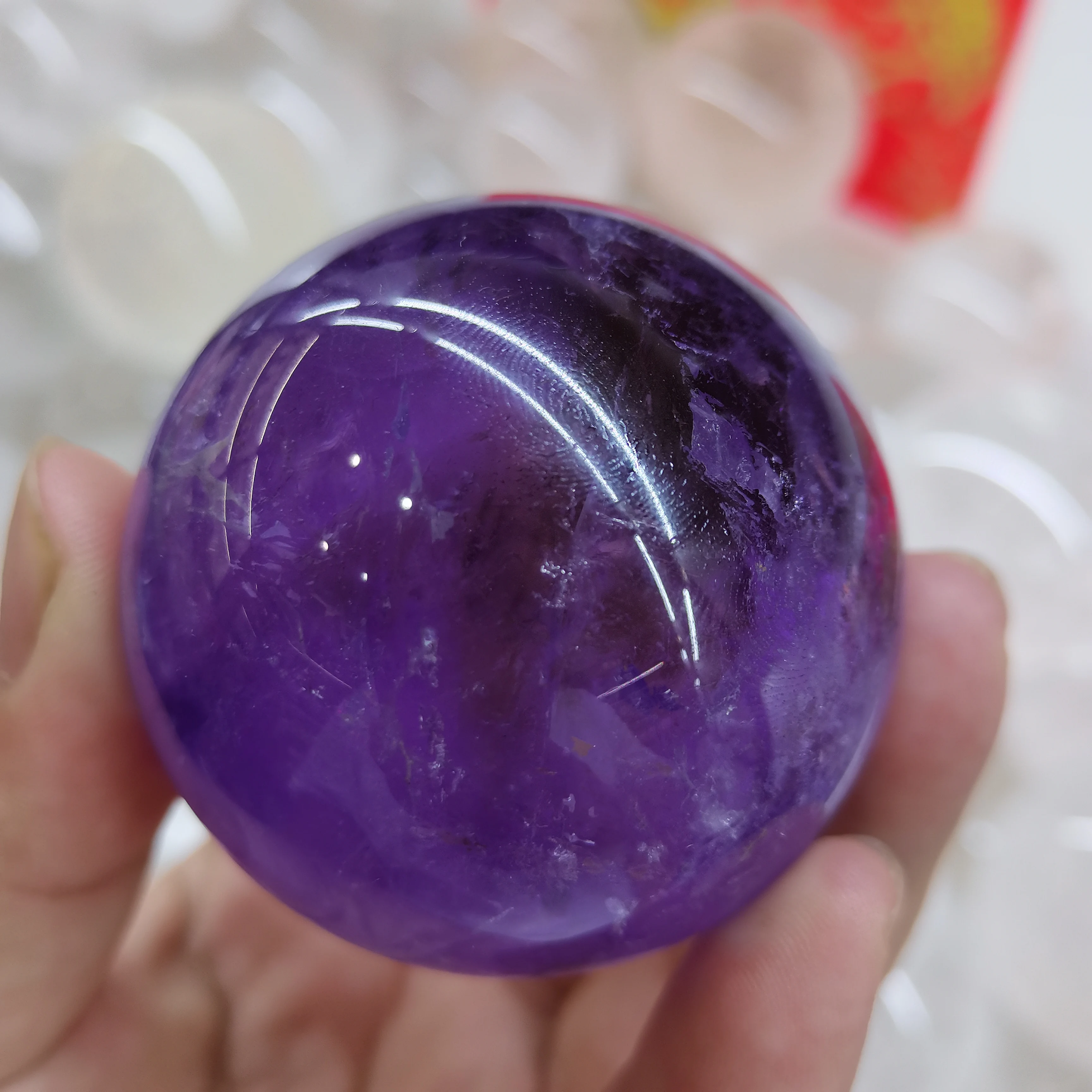 

Natural Amethyst Ball Quartz Massage Sphere Polished Reiki Healing Exquisite Room Decoration Mineral Amethyst Ball Souvenir Gift