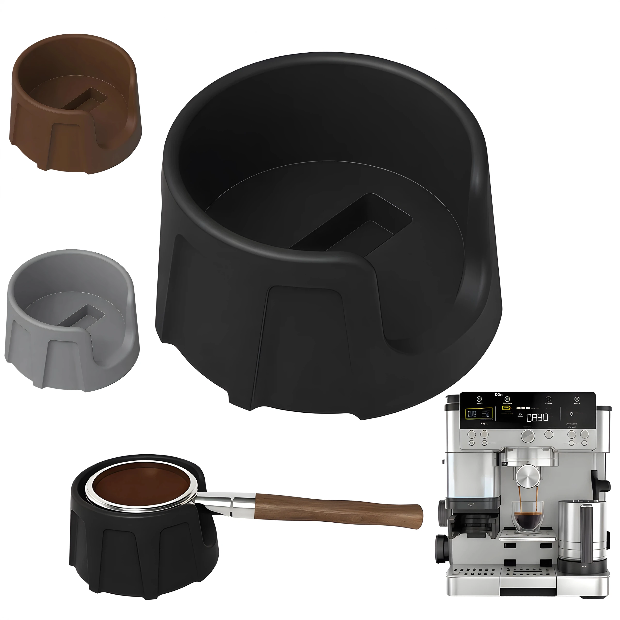 Suitable for Ninja Portafilter Coffee Machine Silicone Handle Base, anti Slip Angle Rod Pad, Compatible with Powder Holder