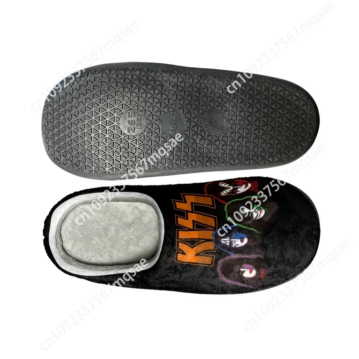 Personalizado fechado dedo do pé interior slipeprs beijo design musical chinelos de algodão antiderrapante piso feminino sapatos masculinos conforto casa meia