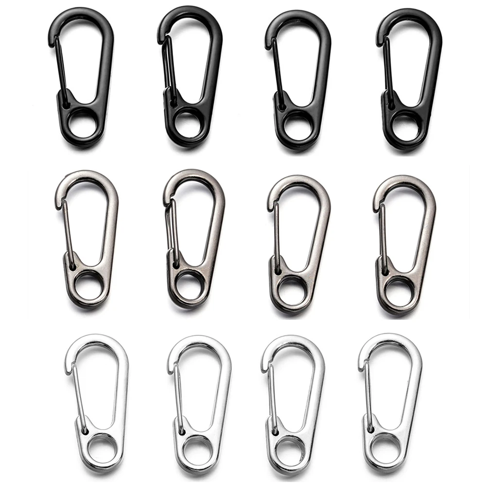 

5/10pcs Lobster Clasp Buckle Keychain Carabiners Outdoor Camping Buckles 13x34mm Alloy Spring Snap Hooks Keychains Tool Clips