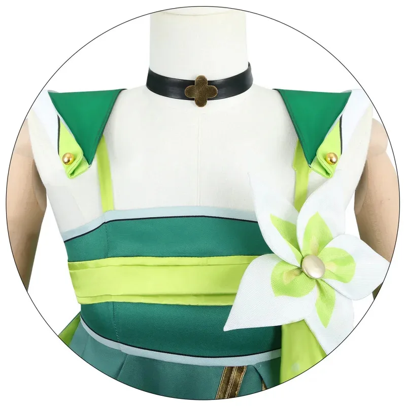 qq681New أنيمي لعبة Wuthering موجات تأثيري فستان مُصمم حسب الطلب فيرينا شعر مستعار الدعائم مجموعة هالوين حفلة اللعب الزي ل Wo #5