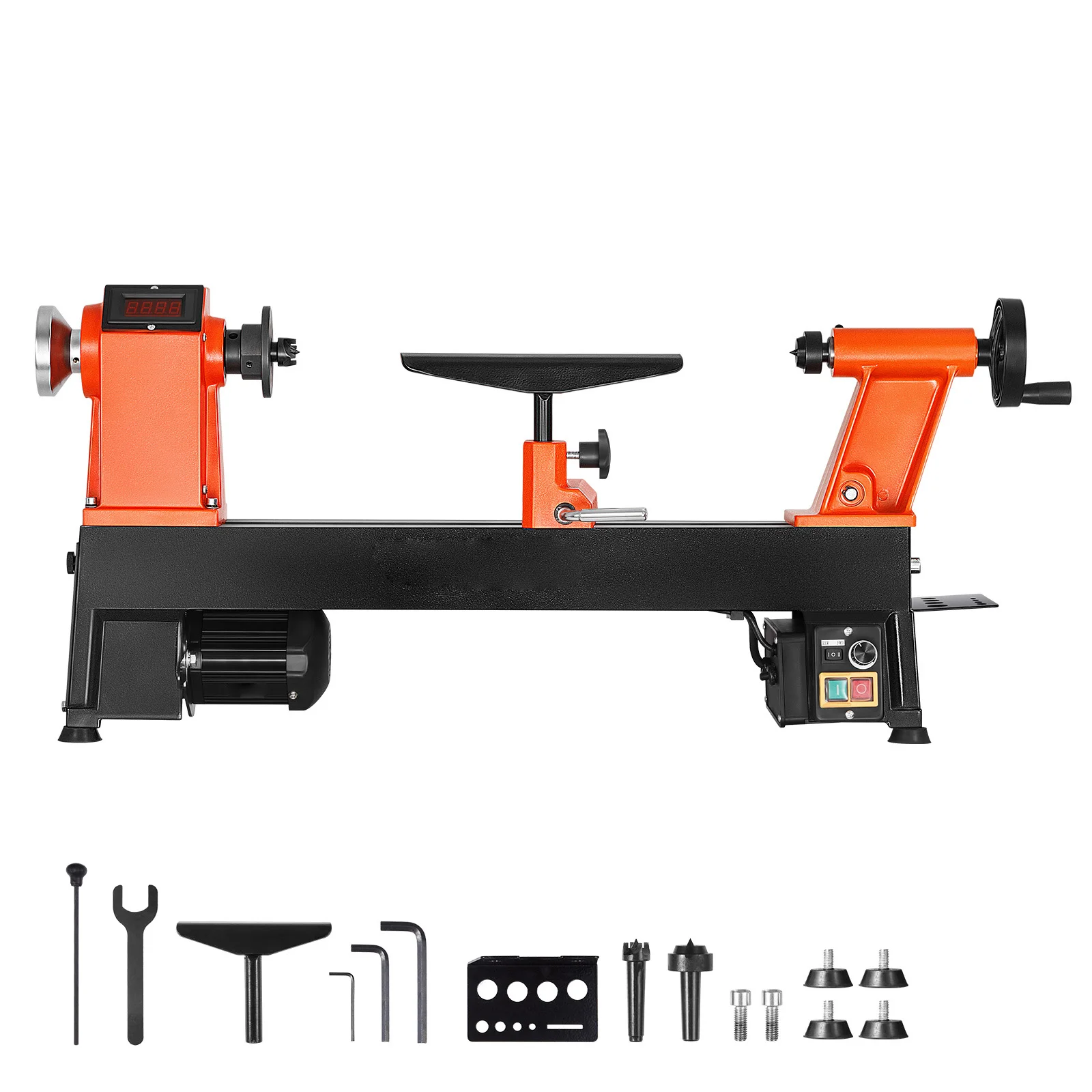 SucceBuy Tornio per Legno da Banco da 1 HP con Velocità Variabile 0-3800 RPM, Banco di Lavoro 12 x 18 Pollici, per Appassionati di Fai-da-Te e Lavorazione del Legno