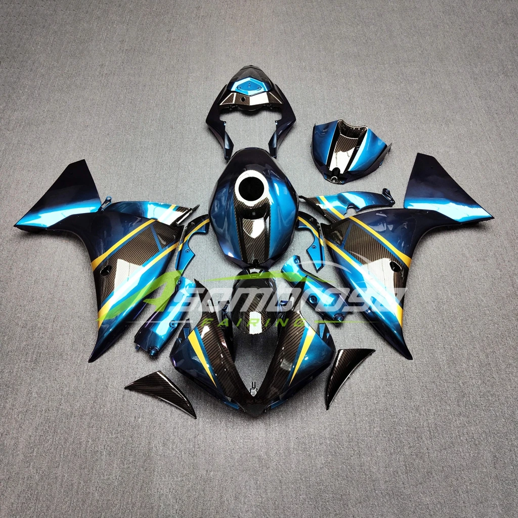 ABS Injection Molding Fairings For YAMAHA R1 2009 2010 2011 YZF-R1 09-11 Sportbike Bodykit Cowlings Carbon Fiber Look