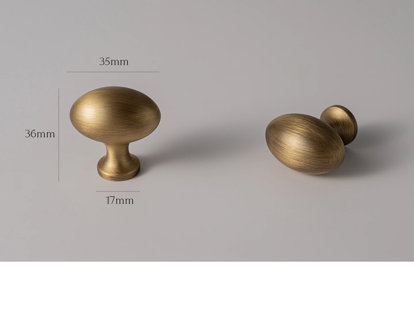Antique brushed brass single-hole cabinet knob 31