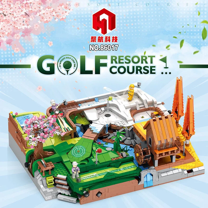 Neue MOC 86017 Golf Resort Natürlich Modulare Bausteine Ziegel Pädagogisches Puzzle Spielzeug Weihnachten Geschenke Für Kind