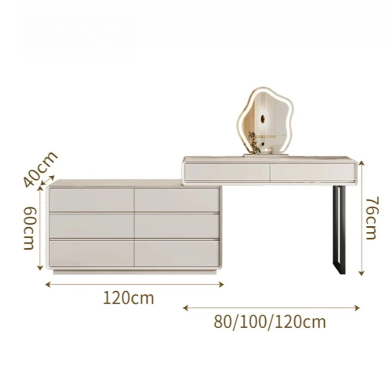 Station Elegant Dressing Tables Hidden Hair Sectional Mirror Makeup Tables Modern Workbench Penteadeira Funiture Bedroom