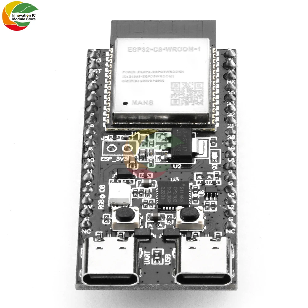 ESP32-C6-DevKitC-1 Placa de Desenvolvimento, WiFi, Bluetooth, Placa Núcleo CP2102, Módulo Onboard ESP32-C6-DevKitC-1 N8, TYPE-C Interface