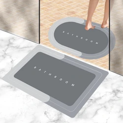 Alfombra de baño absorbente antideslizante, alfombrilla de barro de Diatom, de secado rápido, para ducha, cocina, puerta de entrada, hogar