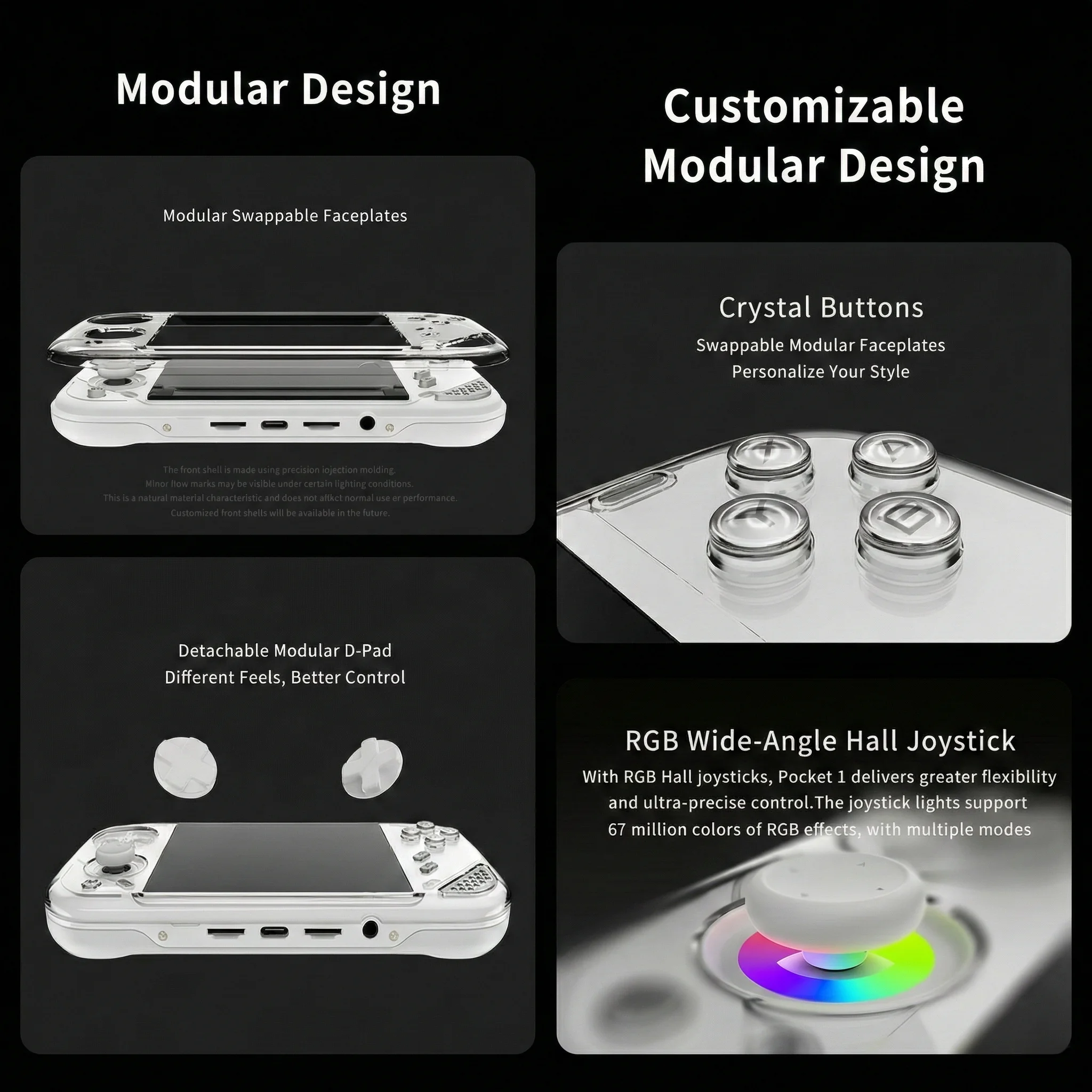 Pocket 1 Handheld Game Console - 4in IPS Screen with HD Output