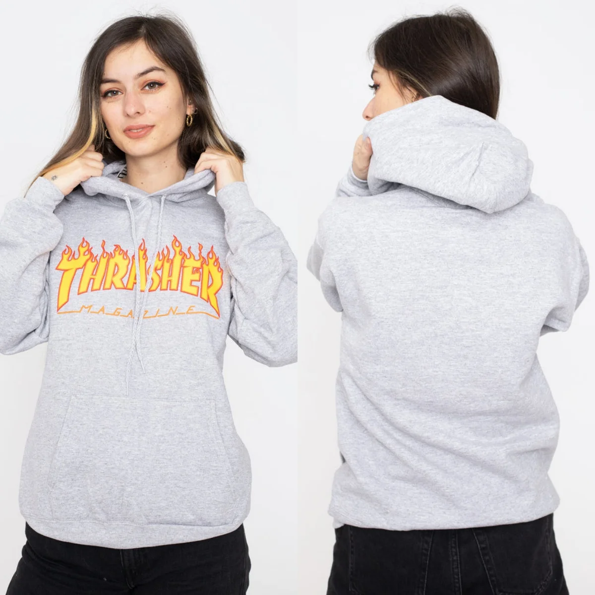 Heiße Thra Hoodies Skateboard-Kollektion Sweatshirt mit Grafikdruck Hochwertiger Luxus Unisex-Stil für Männer und Frauen – Detail 5