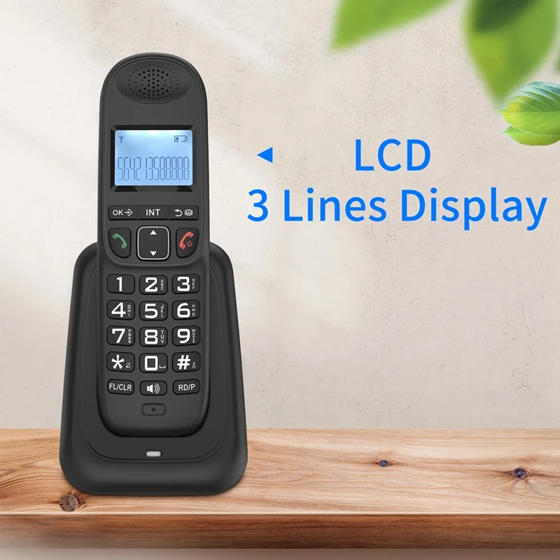 Handheld Telephone Digital Cordless Telephone For 5 Handsets 16 Languages US Plug A