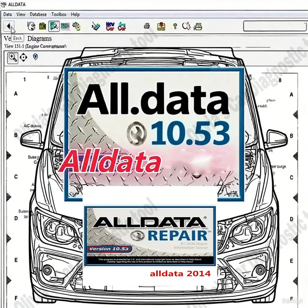 

Hot ALLDATA 10.53 Car Repair Software obd2 scanner Car accessories Diagnostic Tool with Wiring Diagrams for Auto Repair Software