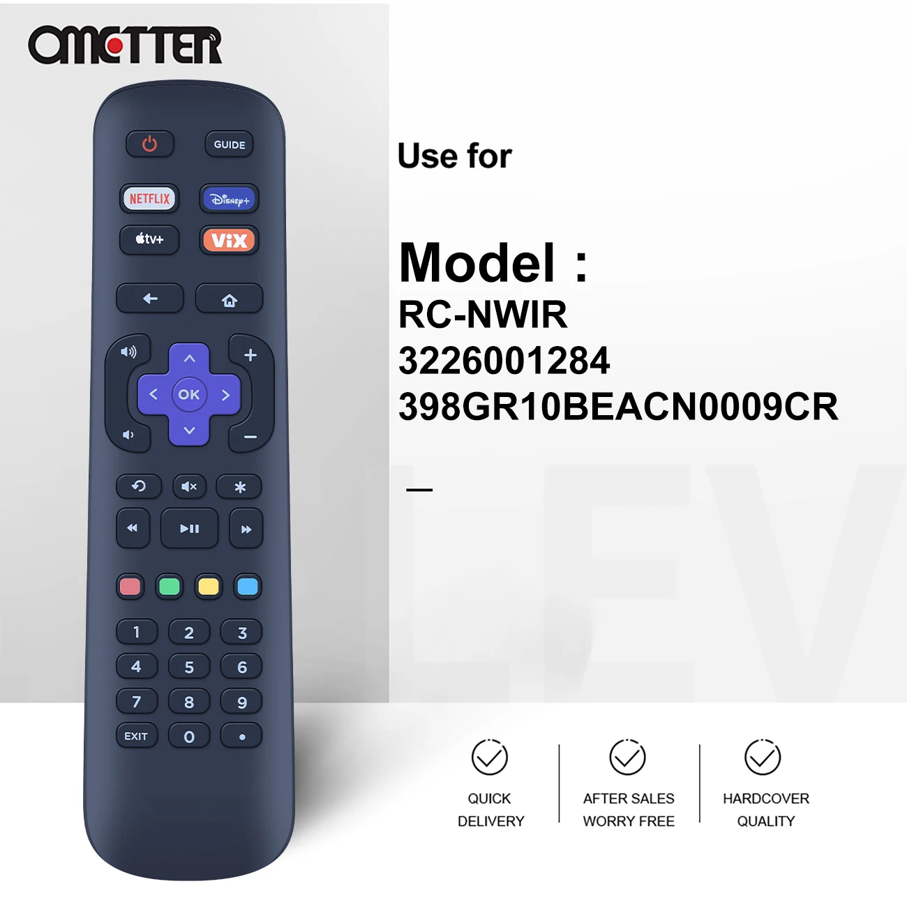 RC39J-T4 3226001411 3226001284 398GR10BEACN0009CR REMOTE CONTROL RC-NWIR 3226001148 for AOC TCL TV. RCA TV