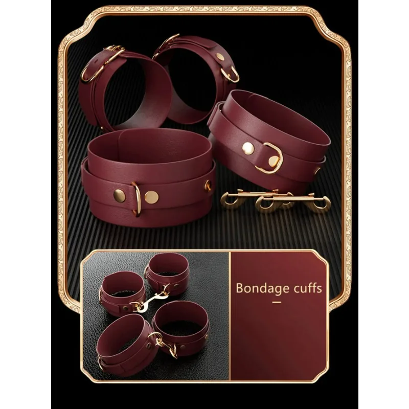 ألعاب BDSM الغريبة المثيرة، مجموعة حقائب ربط وتجليد مثيرة من الجلد القطيفة، نكت، سياط، مقابس المؤخرة، ألعاب نسائية، مشابك الحلمة، ضبط #5