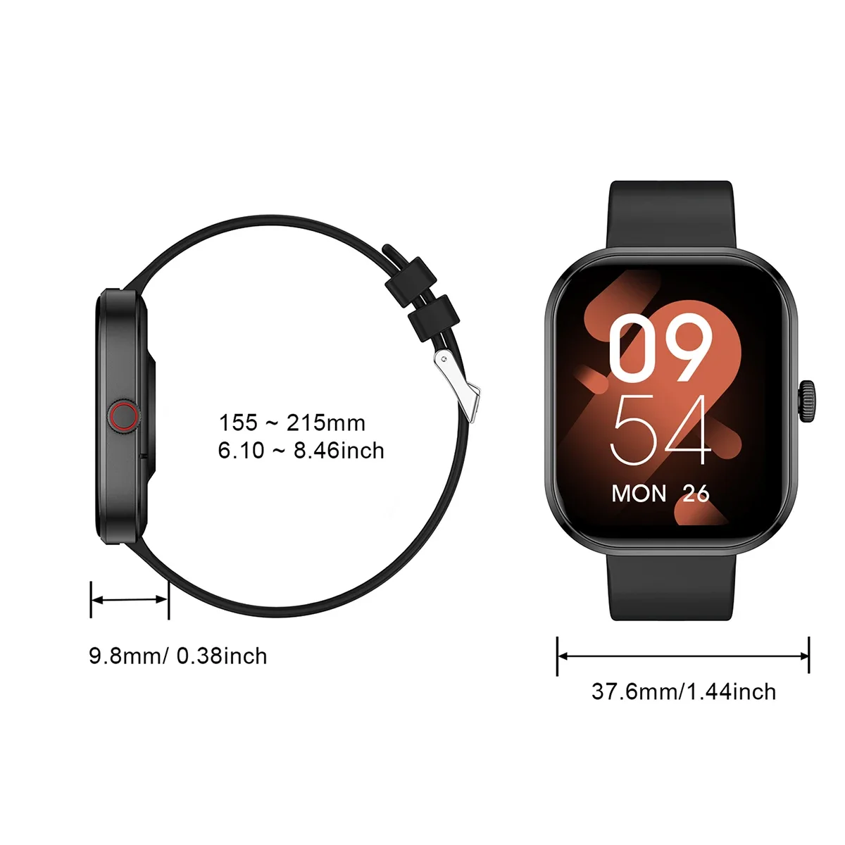 2026 Smart Watch with Wireless Calling, Weather Forecast & Sports Mode, DIY Wallpaper SMS Alerts Silicone Strap for Men Women - view 6
