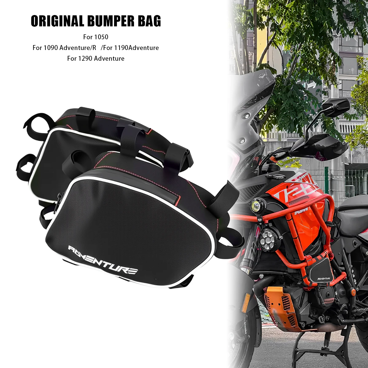 

New Frame Crash Bars Waterproof Bag Motorcycle Bumper side bags Tool box For 1050 1090 1190 1290 ADV Adventure R Travel Bags