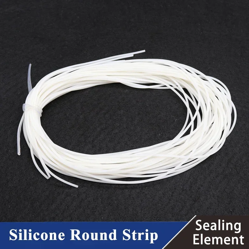 1/5M Diametro 1/2//3/4/5/6/7/10/11/12/14//15/16/18/20/25mm Silicone Solido Rotondo Striscia di Tenuta Guarnizione O ring Resistente alle alte temperature Bianco