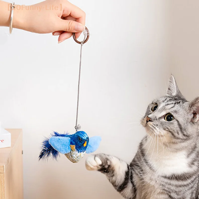 

Simulation Bird Interactive Toy Funny Cat Stick Toy Furry Feather Cat Stick Toy Bite Resistant Scratching Cat Toy Pet Supplies